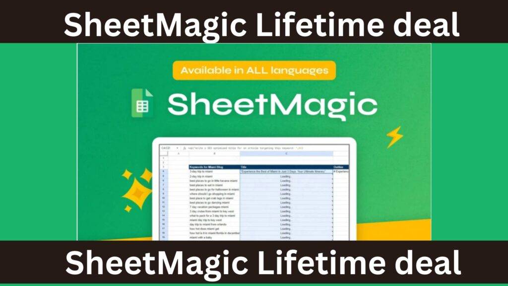 SheetMagic lifetime Deal